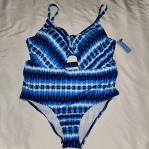 Clean water women's swimsuit size 20W blue